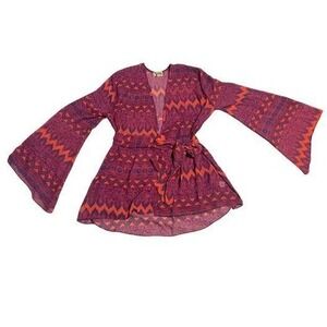 SHOW ME YOUR MUMU Rajaah kimono sheer cover-up tunic